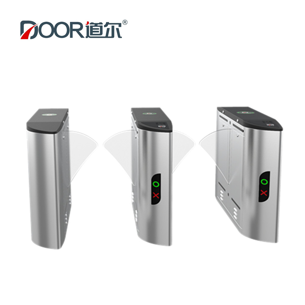 6909X Double Movement Flap Barrier With Biometric Face Recognition For 2 Entrances
