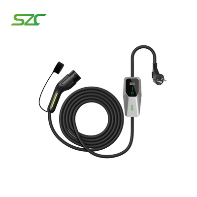 SZC 3.5 KW 1Fazowy Przenośny Ładowarka EV Typ2 Do użytku domowego Wtyczka UE Do Ładowania Tesla BYD Xpeng